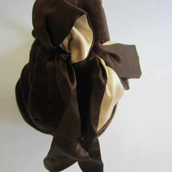 Juicy Couture Crown Brown Velvet Shoulder Hobo Bag - Picture 5 of 12